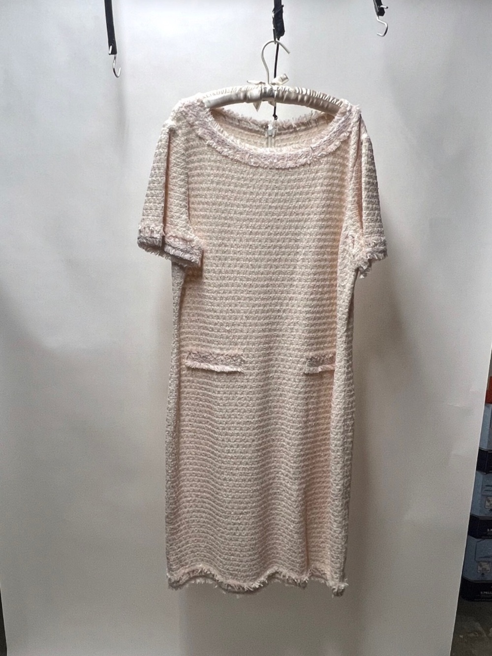 ST. JOHN BOUCLÉ METALLIC DRESS
